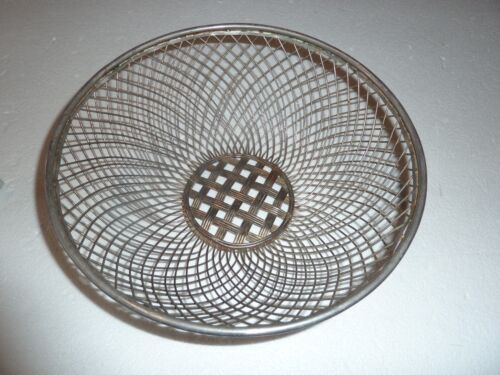 Russian Goldsmith Inspired Braided Silver Metal Art Deco Vintage Basket - Picture 1 of 2