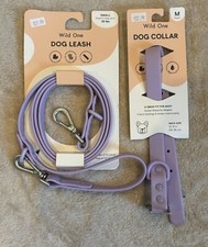 Wild One Bundle Set - Small Dog Leash  Medium Collar Lilac Purple Pink