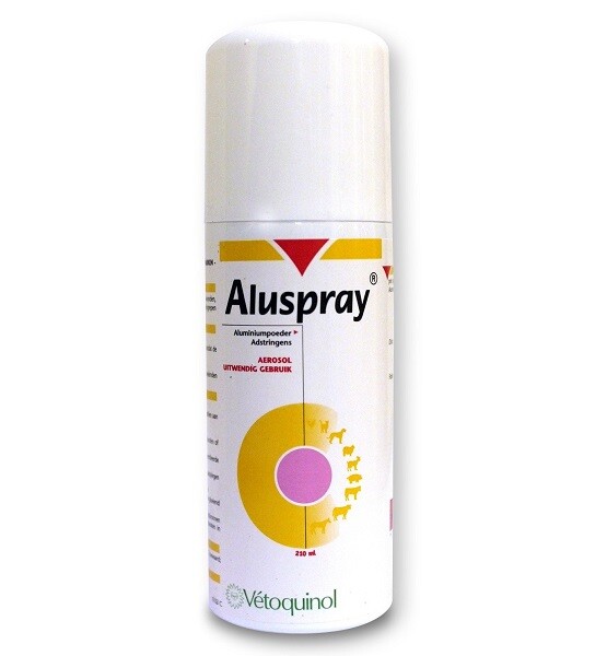 Aluspray Pomada Cicatrizante en Spray para Heridas de Mascotas y Animales de