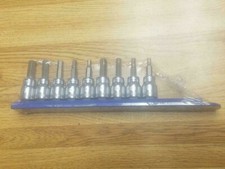 DeWalt De Walt 3/8" Drive 9 Pc Hex Socket Set Metric & SAE on Snap Rail