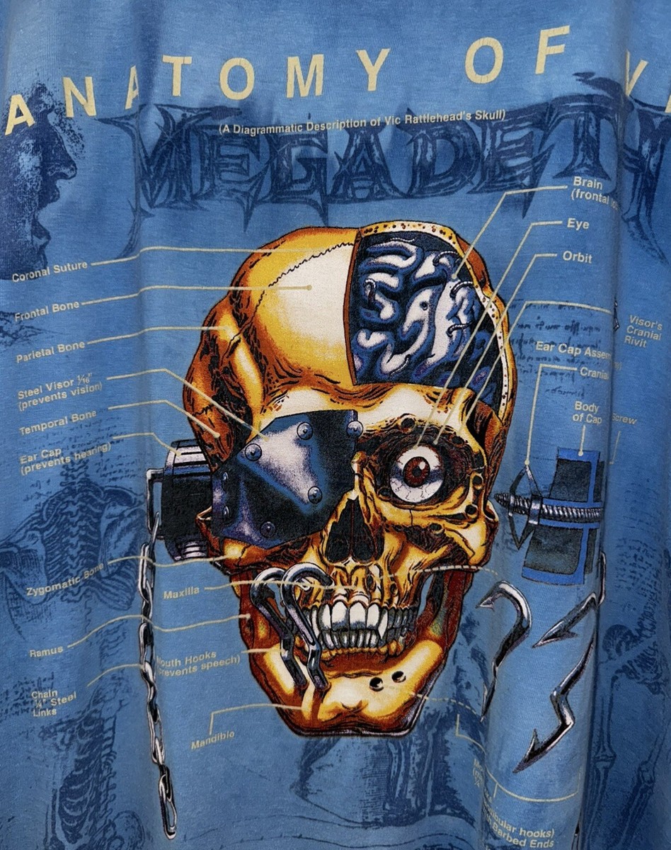 Vintage 1993 Megadeth AOP Anatomy Of Vic 1993 Crystal Rain Shirt
