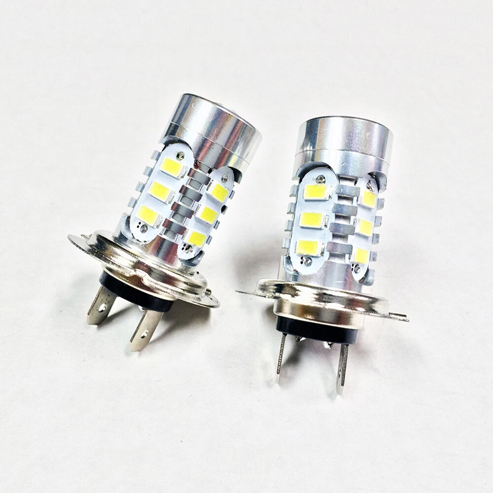 2x H7 Warm Yellow LED Fog Light Bulbs 15W SMD5730 12V High Bright Day time Light - Image 3 of 4