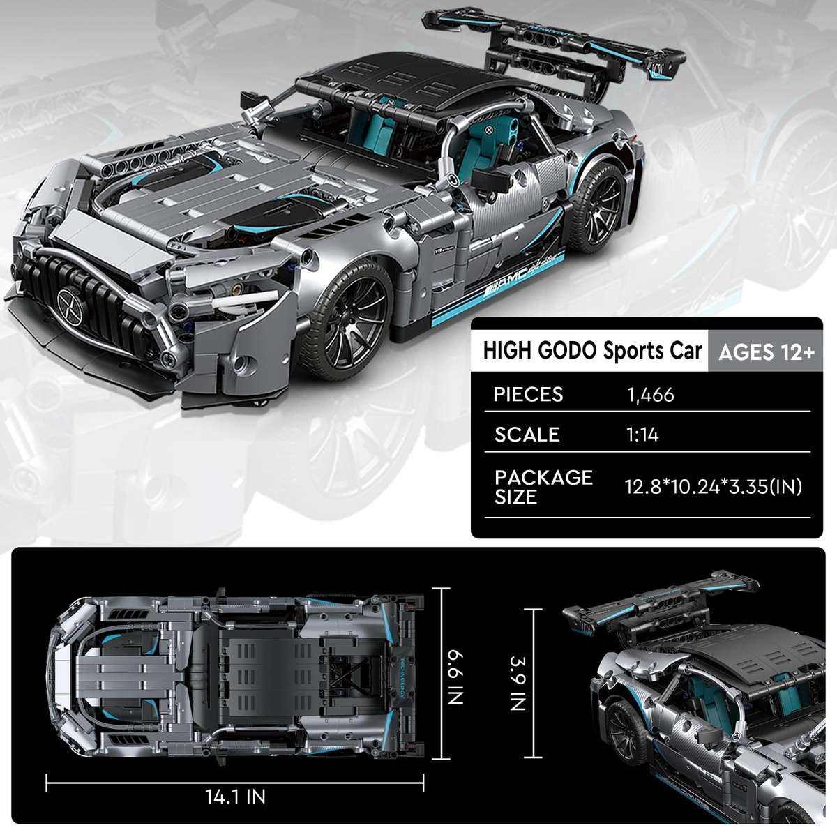 Sports Car Building Sets, Adults Model and Racing Sports  Advanced Sports Car Building Kit Set display picture 1
