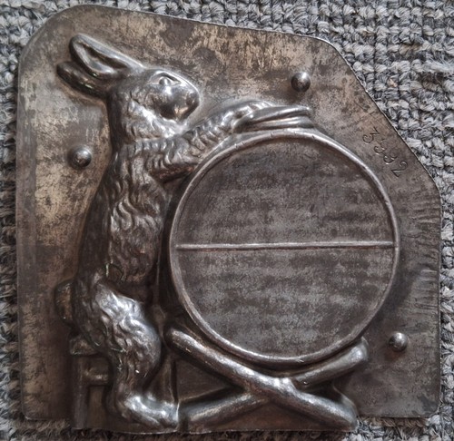 Schokoladenform Hase mit Trommel Letang Fils Paris antik - Bild 7 von 24