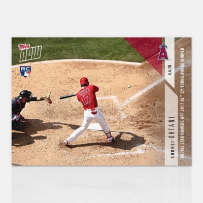 2018 TOPPS NOW #36 SHOHEI OHTANI ROOKIE STAR HOMERS OFF 2017 AL CY