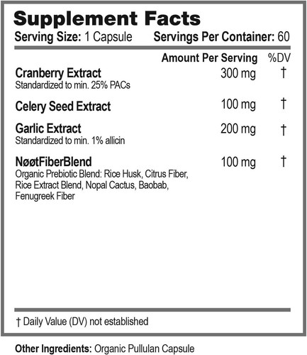 NOOT - Cranberry Pills for Women - Urinary Kidney Tract Health Supplement 60 Cap - Picture 2 of 7