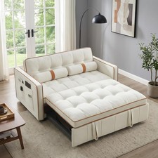 3 in 1 Convertible Sofa Bed Pull Out Adjustable Backrest Loveseat Sleeper