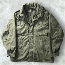 Vintage OG-107 M-65 Field Jacket 1970s Green Olive Large
