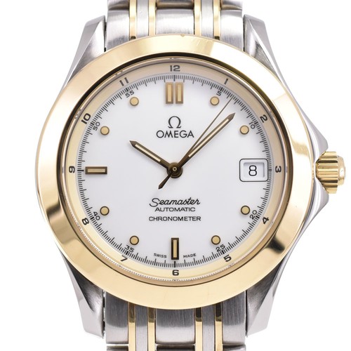 with paper OMEGA Seamaster 2301.20 SS/K18YG white Dial Automat...