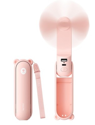 JISULIFE 3 IN 1 Handheld Mini Fan - Portable & 1 Count (Pack of 1), Pink