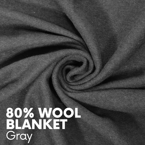 Bulk Military Wool Blanket 62X80,66X90 Fire Retardant for Emergency 3.25/3.50 LB - Picture 21 of 57