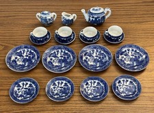 Blue Willow Child s Toy Tea Set 19 Pc. Service For 4 Vintage Japan
