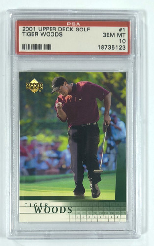 2001 Upper Deck Tiger Woods Rookie RC #1 PSA 10 GEM MINT 
