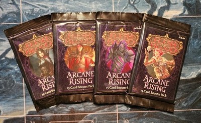 X4 Flesh and Blood TCG Arcane Rising 1st First Edition Booster Pack ART SET FAB