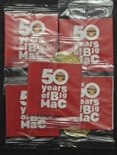 McDonalds 50 years of BIG MAC Coins set of 5 - Sealed in Packages