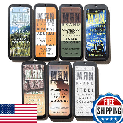 Mens Solid Cologne Sample Pack: Aspen, Lumberjack, Cedarwood, Mystery - Lasting