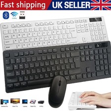 2.4GHz Slim Wireless Keyboard And Mouse Combo Set For PC Laptop Full-Size Tool