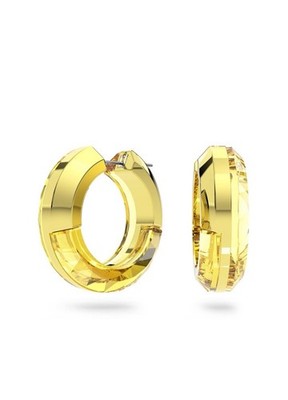 Swarovski Women's Hoop Earrings Lucent Yellow Gold Aluminum, Crystals 