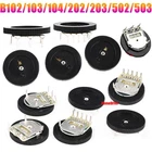 B102/103/104/202/203/502/503 Gear Potentiometer Single/Double Dial Pots 1K-100K