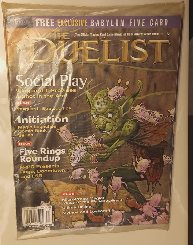 Sealed 1998 Feb DUELIST Social Play Babylon 5 Card Wizards of the Coast Catalog