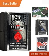 Prestige Waterproof Plastic Playing Cards, Red & Blue Colors May Vary