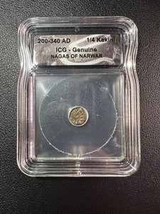 ICG 1/4 Kakini Nagas of Narwar Bronze Coin 200-340 AD Genuine