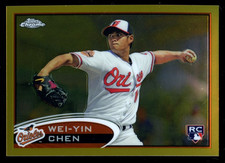 2012 Topps Chrome Gold Refractor #188 Wei-Yin Chen /50 Rookie Card RARE TAIWAN