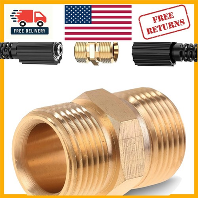 #ad Quick Connect M22 14mm Pressure Washer Adapter No Leak Brass Coupling 4500 PSI $11.95