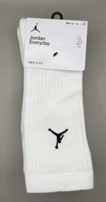 Nike Air Jordan Everyday Dri-Fit Crew Socks 3 Pairs White Men  s Size XL 12-15 