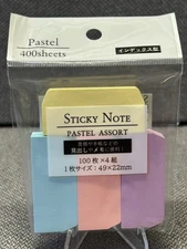 Daiso Sticky Note Pastel Assort Color 49 x 22mm Japan