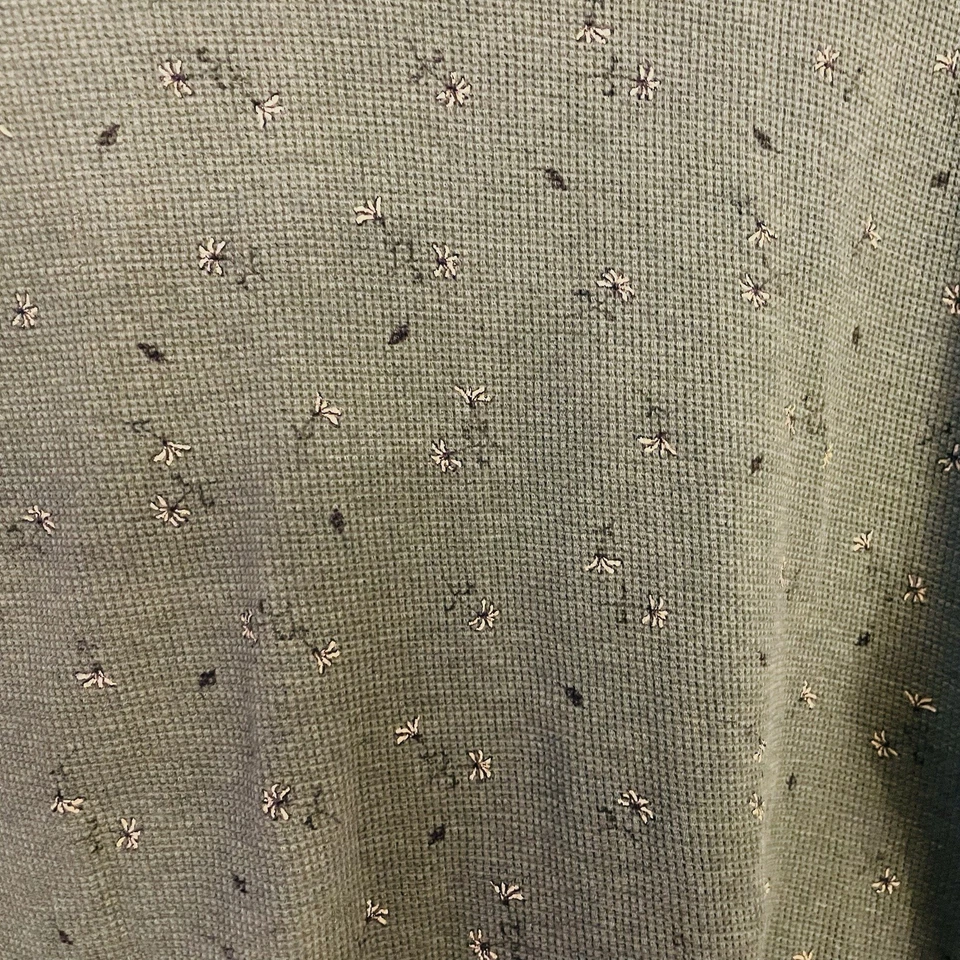 Genuino Sonoma Jean Co. Mujer Verde Waffle Tejido Top 2X Térmico Grunge Hada Foto 2 de 4