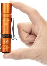 Rechargeable Flashlights 1200 Lumens EDC Flashlight, AA Pocket Orange