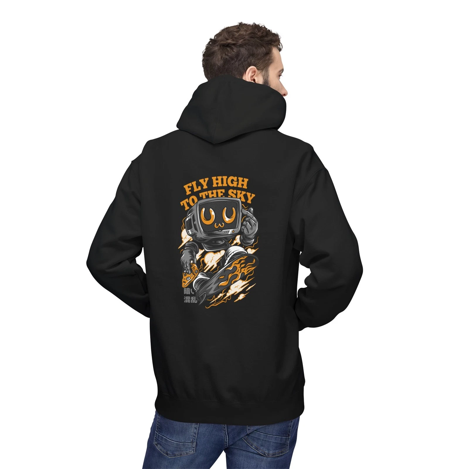 Fly High Graphic Hoodie - Unisex Midweight Sweatshirt, Cozy Hoodie, [...]