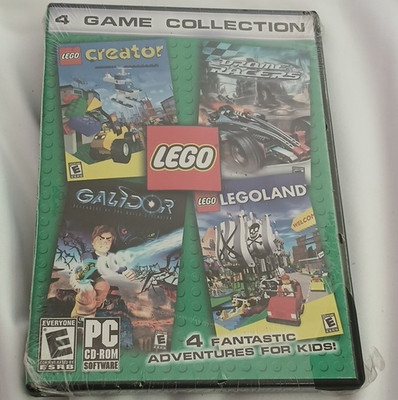 LEGO 4 Game Collection PC CD-ROM Creator, Drome Racers, Galidor, Legoland