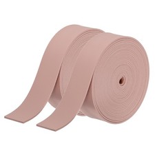 2Roll Faux Leather Straps, 1" x 137.8" Leather Strip 2mm Thick, Pink