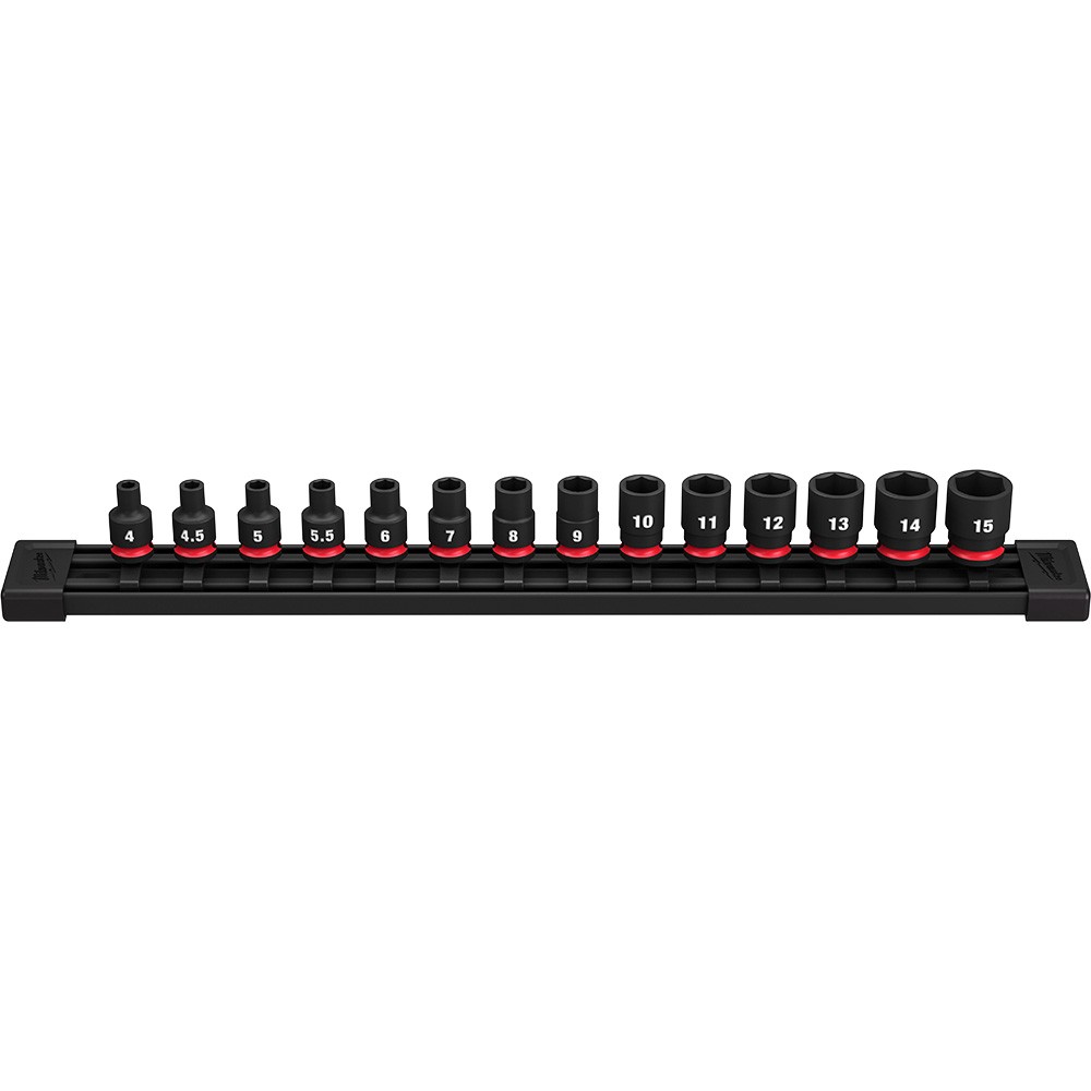 Milwaukee 49-66-7002 14PC SHOCKWAVE Impact Duty 1/4" Drive Metric 6Pt Socket Set