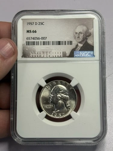1957 D Washington Quarter NGC MS66