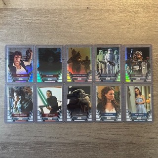 2022 Topps Star Wars Chrome Refractor Lot Grogu Luke Han Leia Padme Vader