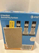AT&T CL82407 4 Handset Phone System With Smart Call Blocker - Silver/Black