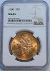 1900  Liberty $20 gold NGC MS64 US gold coin  BEAUTY!!