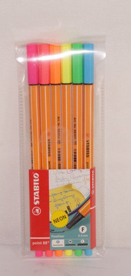 STABILO Fineliner point 88 6-er Kunststoff Etui Neon 0,4mm Miene Neu