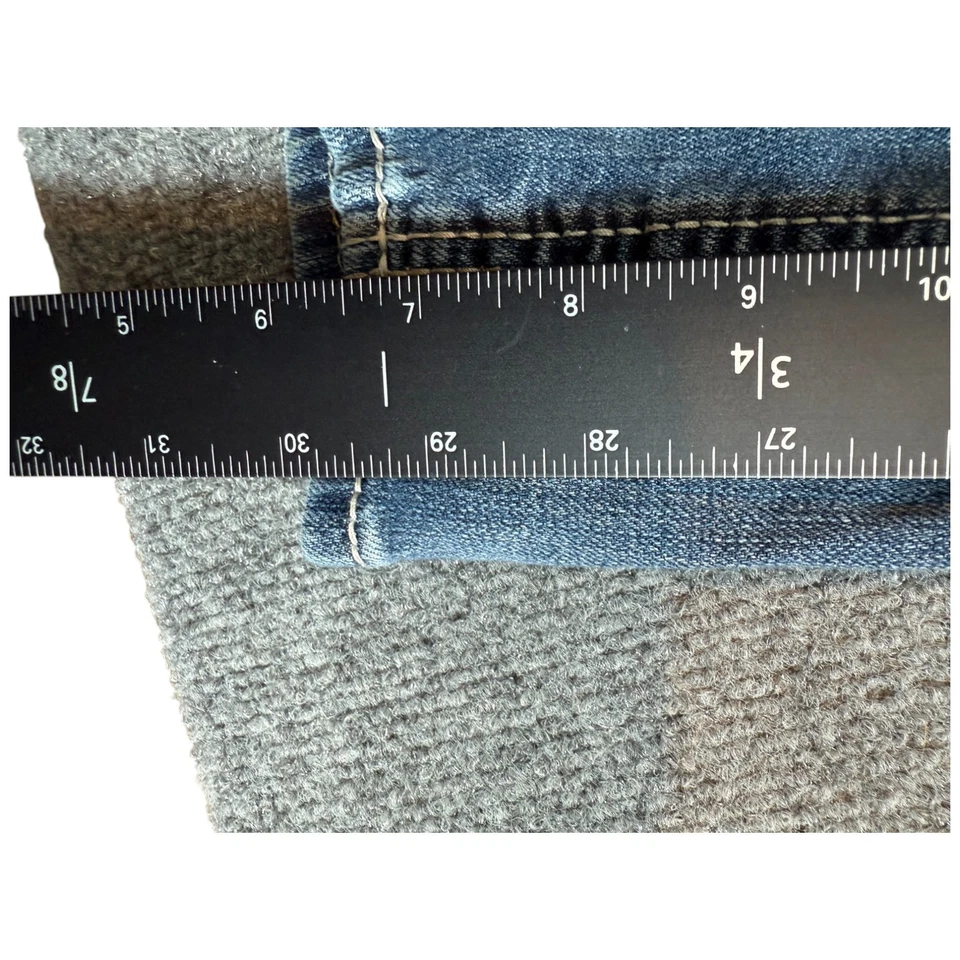 Мужские джинсы BKE с пряжкой Mason Taper 31R 31x30 синие эластичные искусственно состаренная джинсовая ткань ковбойские - Изображение 4 из 4