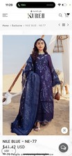 pakistani designer salwar kameez stitched Nureh Swiss Lawn Embodied Xl