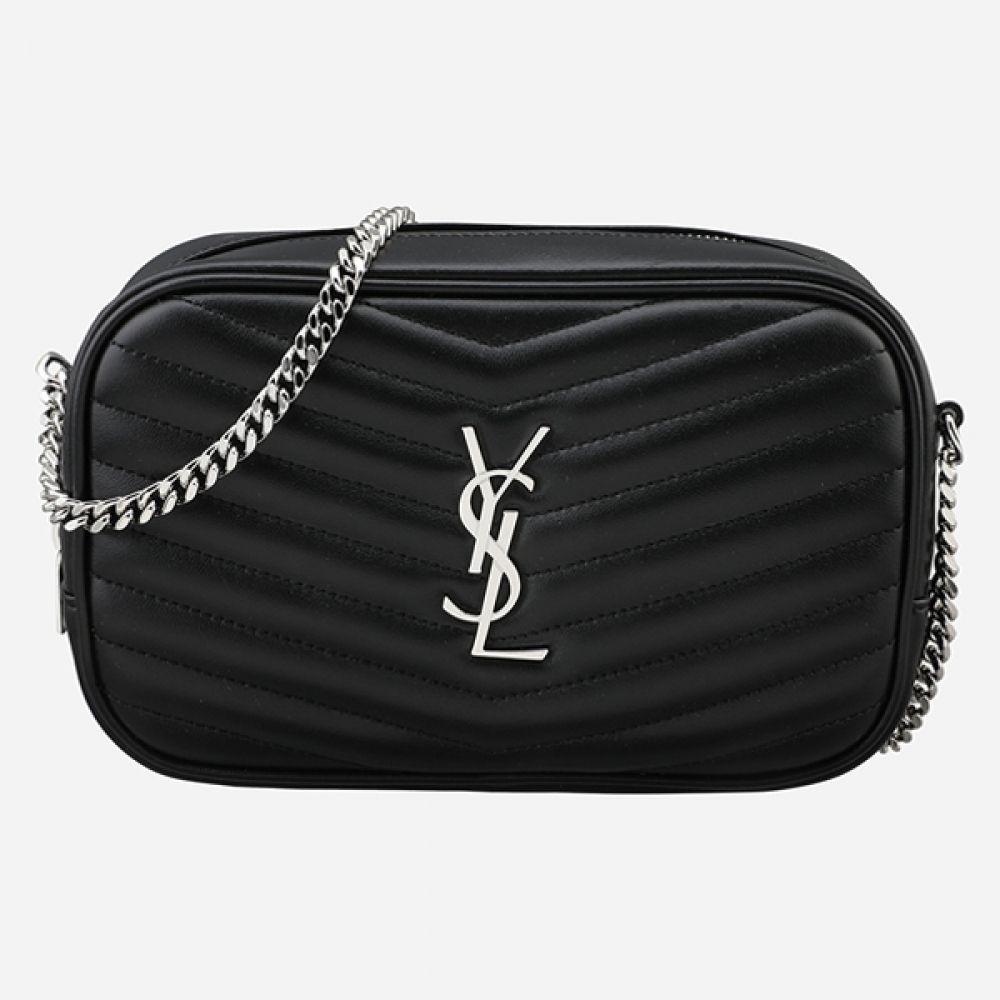 Saint Laurent Mini borsa a tracolla trapuntata nera 114509358