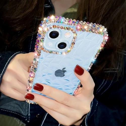 Luxury Diamond Rhinestone Crystal Bling Transparent iPhone Case 13 Pro ...