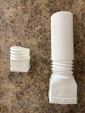 Flex a Spout 58 In. White Vinyl Downspout Extension