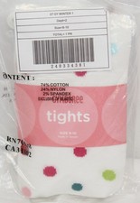 2007 Gymboree Cupcake Cutie 1 pair Tights Girls Sz 8-10 Solid White Nylon Cotton