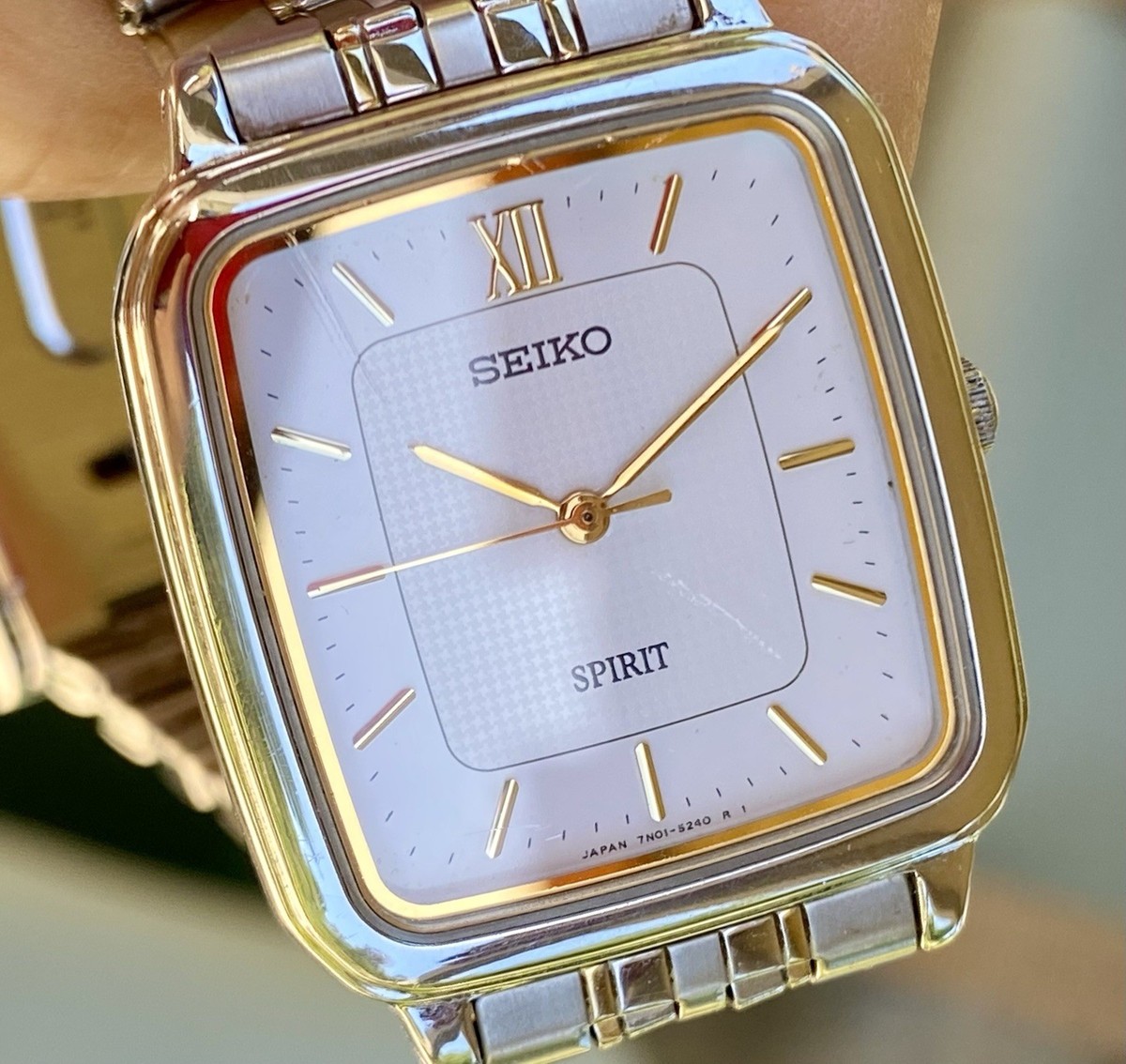 1998 Vintage Seiko Spirit Tank JDM Quartz 33mm Stainless Steel