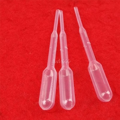 100pcs Disposable Plastic Graduated Dropper Transfer Pipette Airbrush 0.2ml New