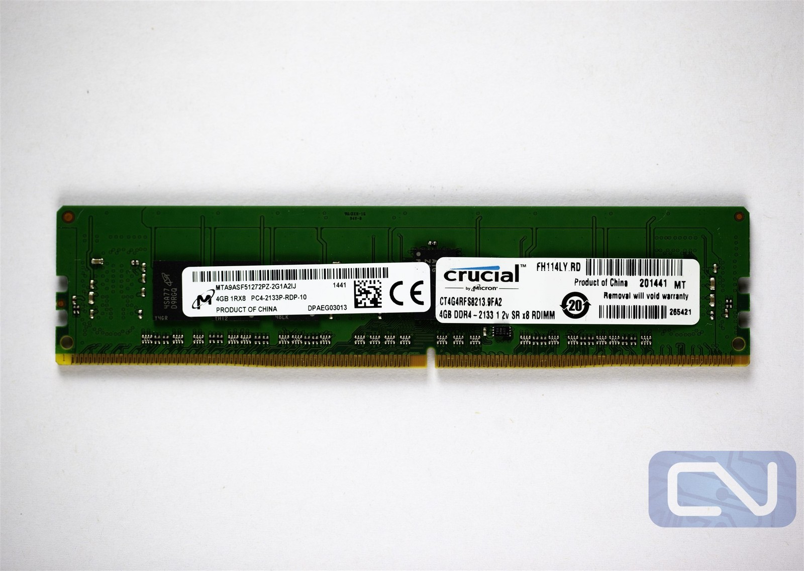 Micron 4GB 2133P 1Rx8 DDR4 RDIMM MTA9ASF51272PZ-2G1A2 (Server Memory) ECC RAM